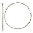thumbnail image 1 of 925 Sterling Silver 2x55mm Endless Hoop Earrings Round, 1 of 6