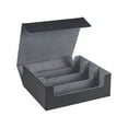 thumbnail image 1 of Deck Card Case Hold 1800+ Card Protection Holder Sturdy for Card Collectors Gift Black Lined In Gray, 1 of 8