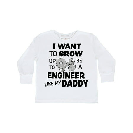

Inktastic I Want To Grow up To Be a Engineer Like My Daddy Gift Toddler Boy or Toddler Girl Long Sleeve T-Shirt