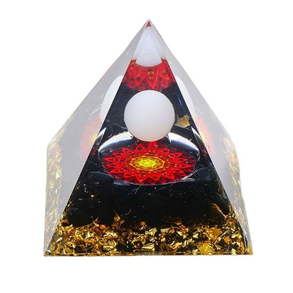 Crystal Pyramid Prism Paperweight Positive Energy Ornaments Glass Is Suitable For Home Decoration/Gift/Collection Constellation Vitality Pyramid Ornaments Crystal Energy Tower Crafts