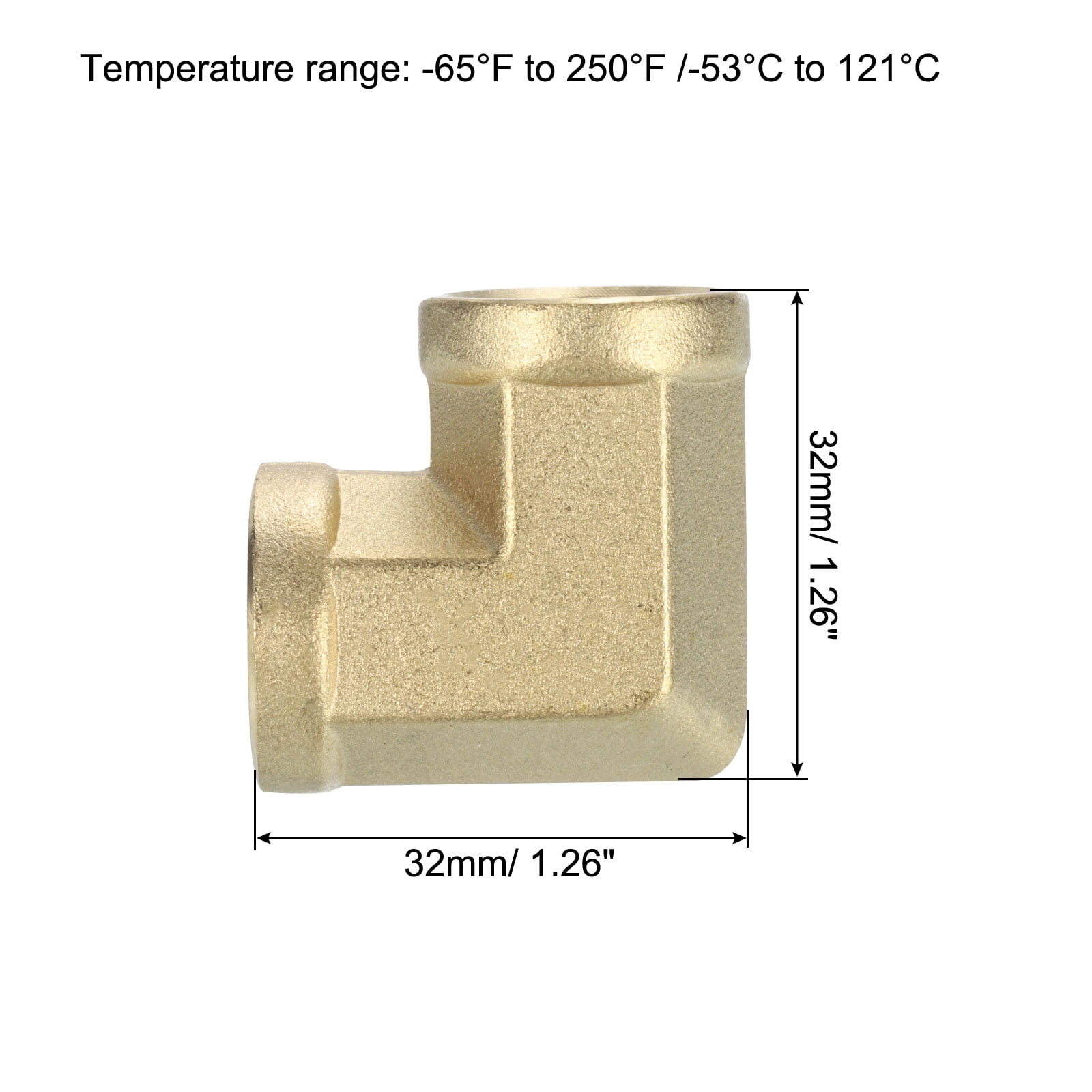 Unique Bargains 90 Degree Barstock Street Elbow Pipe Fitting Female Forged Adapter 32x32mm