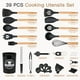 thumbnail image 2 of Juego de utensilios de cocina Astercook, 39 piezas de silicona con mango de madera, 2 of 9