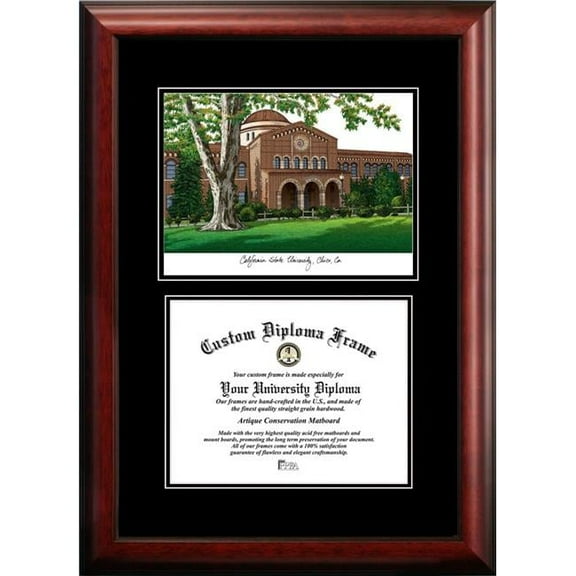Campus Images CA919D-1185 8.5 x 11 in. Cal State Chico Diplomate Diplomate Diploma Satin Mahogany Frame