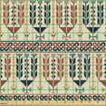 thumbnail image 2 of Ethnic Fabric by the Yard, Pattern of Geometric Shapes Arranged in an Style, Upholstery Fabric for Dining Chairs Home Decor Accents, Dark Salmon Eggshell by Ambesonne, 2 of 5