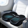 thumbnail image 2 of Cojín de asiento de viaje plegable de espuma viscoelástica negro A-Pce, 2 of 9