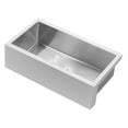 thumbnail image 3 of Westbrass BSS133W 33" Single Bowl 14 Ga. Stainless Steel Kitchen Sink with White Solid Surface Farmhouse Apron Front and Rim Top, 3 of 11