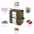 thumbnail image 5 of WOBOGO Geometric Circle Figure Clothes Storage 2Pack Foldable Thick Fabric Blanket Organizer Bag with Handle 21.65×13.78×12.4in, 5 of 7