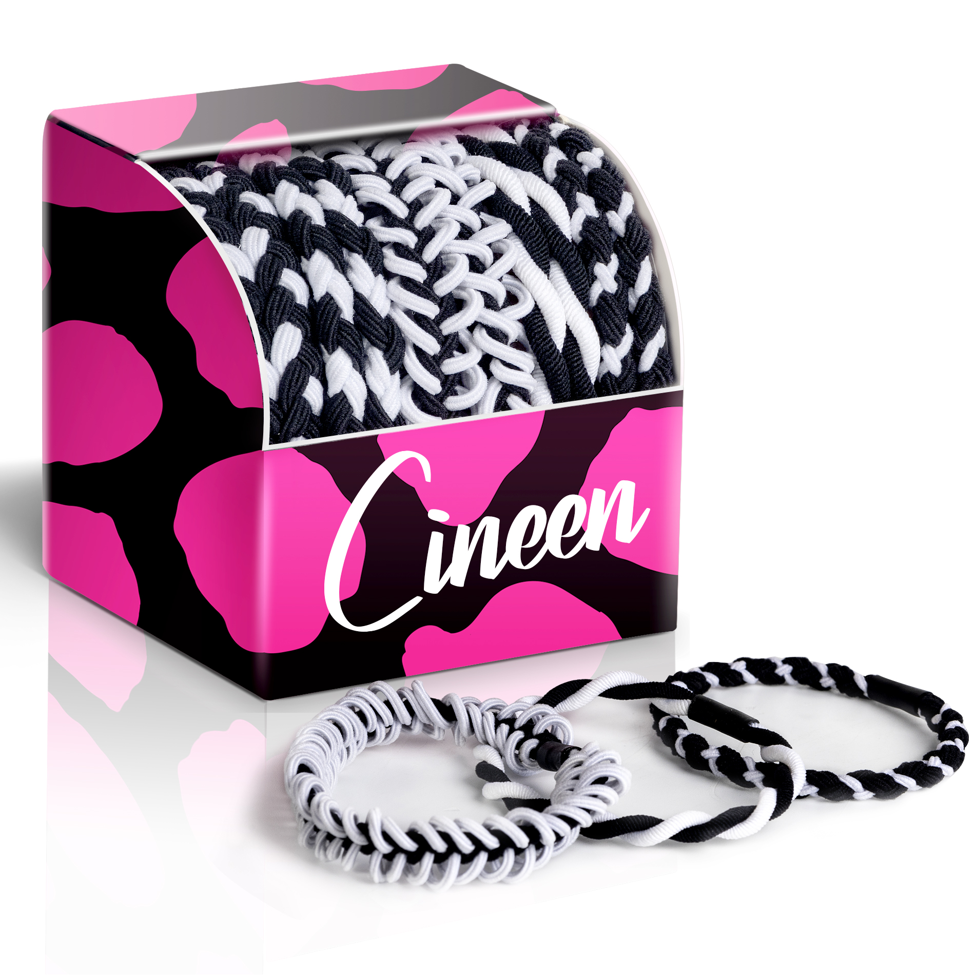 CINEEN 10pcs Elastic Braided Hair Ties,Ponytail Holders Headbands Mixed