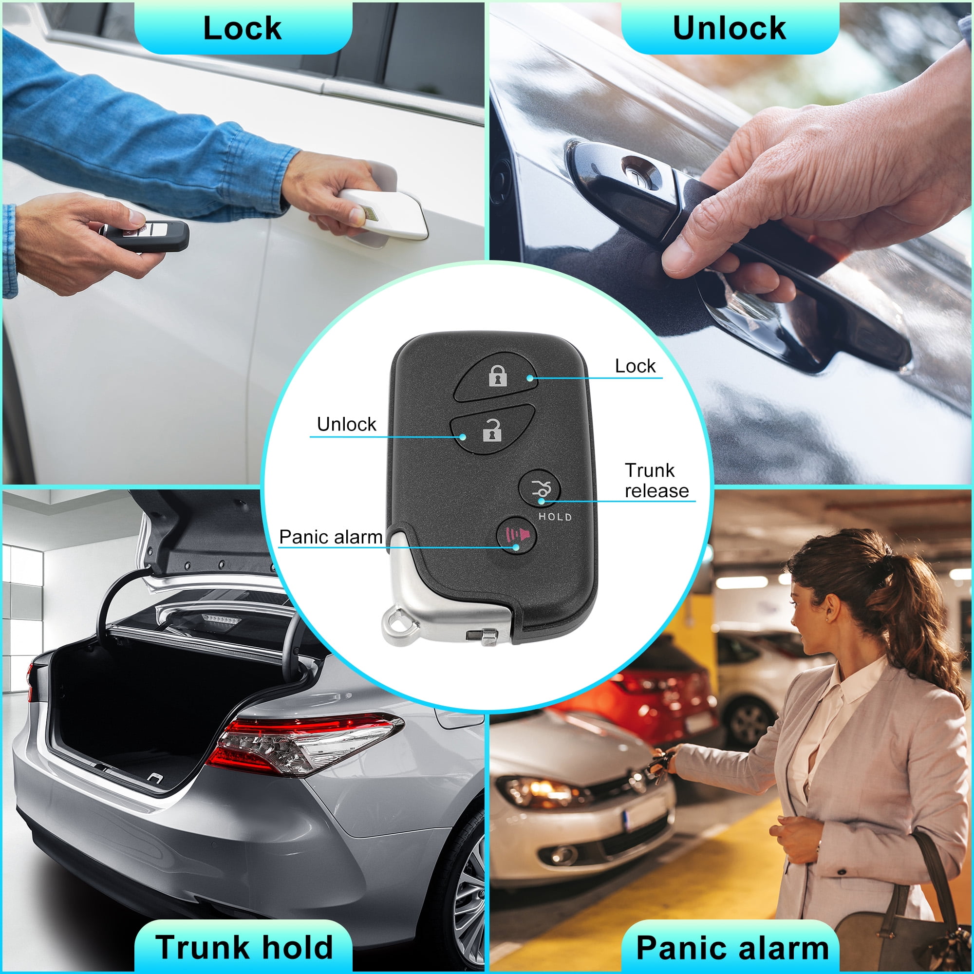 HYQ14AAB 314.3MHz Replacement Keyless Entry Remote Smart Key Fob for Lexus ES350 GS300 GS350 GS430 GS450h GS460 IS250 IS350 LS600h No.271451-0140/89904-30270/89904-50380 4 Buttons