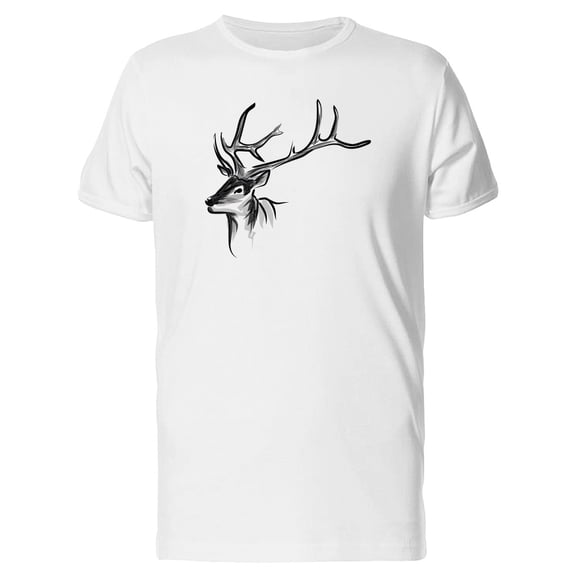 Sketch Of Deer Head T-Shirt Men -Image by Shutterstock, Male Medium