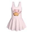 thumbnail image 4 of Uourmeti Cartoon Axolotl & Capybara Skirted One-Piece Swimsuit for Girls Soft Stretchy Quick Dry Swim Dress Perfect for Beach Pool Parties, 4 of 8