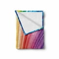 thumbnail image 2 of Colorful Soft Flannel Fleece Throw Blanket, Abstract Psychedelic Warped Contour Stripes Motion Modern Artwork Print, Cozy Plush for Indoor and Outdoor Use, 50" x 70", Magenta Blue, by Ambesonne, 2 of 6
