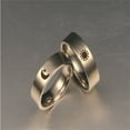 thumbnail image 7 of Handmade Titanium Steel Couple Rings for Men and Women, Sun and Moon Pattern, Affordable Luxury Style, Matching Promise Rings, 7 of 7