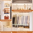 thumbnail image 5 of Homieasy Walk-in Closet System 2-Piece Set, 90.5" Closet Organizer with 2 Wooden Drawers & Hanging Rods, Reversible Wardrobe Closet with Corner, for Bedroom, Closet, 90.5" x 31.5"W x 80"H, White, 5 of 7