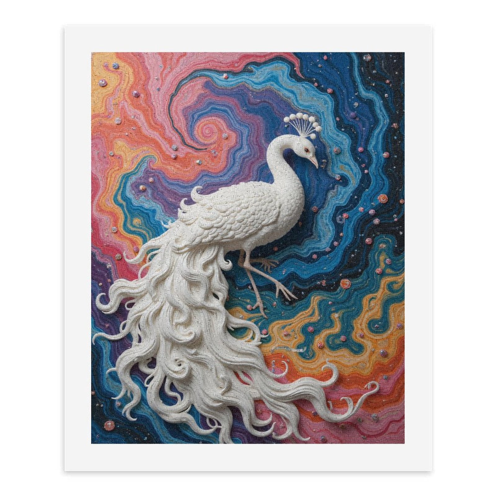 Paint By Numbers Kit for Adults Beginner - DIY Colorful Peacock Swirl Art Canvas Painting Kits for Adults, Frameless Paint By Number for Adults for Home Wall Decor 16x20 Inch