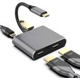 thumbnail image 1 of Adaptador USB 4 en 1, Tipo-C a HDMI dual, Estación de acoplamiento USB3.1 H, 1 of 4