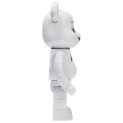 تمثال Medicom 1000% Berbrick Stay Puft Marshmallow Man White Chrome Collectible Figure