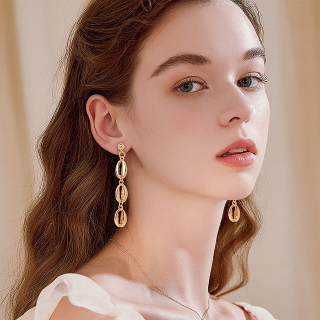 Products Classification Earrings | Summer Bohemia Seashell Pearl Stud Earrings - Beach Ocean Style Fashion Accessories