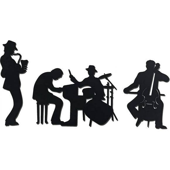 J-Fly Bathroom Decorations for Living Room Western Decor Music Metal Wall Art Jazz Music Theme Saxophone Wall Hanging Bedroom Office