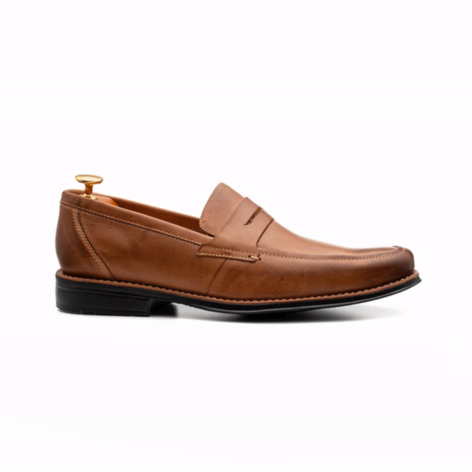 SANDRO penny slot leather loafers - Black