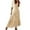 Yellow, variant on VEKDONE Women 3/4 Sleeve Maxi Dress Trendy Print V-Neck Loose Dresses 2025 Summer Flowy Ruffle Long Skirt Casual Soft Comfy Tunics House Dress Green L