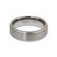 thumbnail image 2 of Tungsten Carbide Recessed Edge Brushed Finish Wedding Ring 7mm, 2 of 5