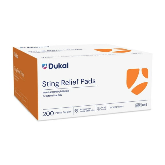Dukal Sting Relief Pads 2-Ply Pain Relief Pads 200/BX