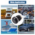 thumbnail image 3 of 2pcs 12mm 0.47" Car Auto Self Locking Latching Push Button Switch Interior 12V 4 Pin Round Green Light, 3 of 6