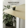 thumbnail image 4 of 40x24 Inches Adjustable Height Electric Standing Desk with 2 Storage Hooks, Sit Stand Up Memory Computer Desk for Home Office (Natural), 4 of 5