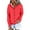 Red, variant on Duoif Women's Hoodies, Women's Long Sleeve Cardigan - Casual Button Pocket Design Womens Sweatshirt Beige L