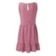 thumbnail image 5 of Vestidos largos Fnochy para mujer, vestido de verano en liquidación, moda, cuello redondo, sin mangas, lunares, suelto, vestido con volantes grandes, 5 of 7