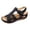 Black, variant on Rokment Womens Orthopedic Wedge Walking Sandals Comfortable Fashion Leather Arch Support Platform High Heels Gladiator Dress Sandals for Beach Summer Black Size 6