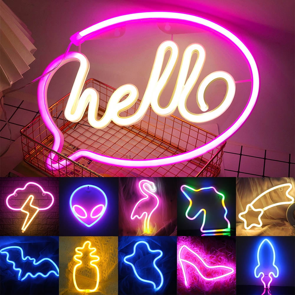 Rosnek Multi-Styling LED Neon Sign Lights, Wall Decorative Lights,  Decorative Lamp for Home Bedroom Bar Christmas Wedding Party Decor -  Walmart.com