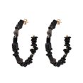 thumbnail image 1 of Estilo punk vintage para mujeres a la moda: aretes con tachuelas de turquesa negra, 1 of 2