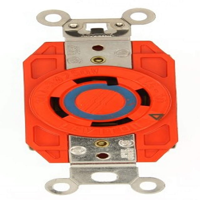 Receptáculo con bloqueo Leviton 2720-IG 30A 250V 3PY Naranja