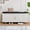 Grayish White, variant on 2-Tier Storage Bench,Wide Shoe Bench with Thickened Padded Seat Cushion, Mid Century Modern Fluted Sliding Door and Adjustable Shelf, for Entryway, Living Room, Bedroom (Walnut, 43.3“)