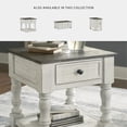 thumbnail image 5 of Signature Design by Ashley Havalance, White and Gray Distressed Two-Tone Farmhouse  End Table with 1 Drawer and Open Shelf, 5 of 7