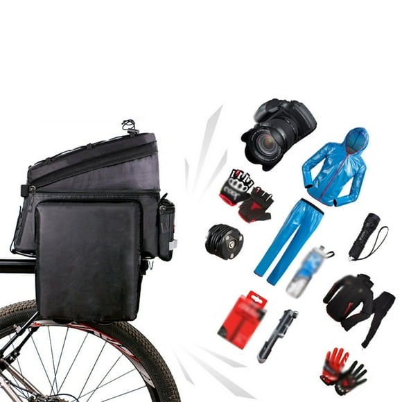 Price Drop,Bicycle Tail Bag Bicycle Bag Reflective Tape Bicycle Accessories Front Bicycle Bag Large Capacity,PENDANE,Black