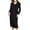 Black, variant on Robes for Women Plus Size Built in Bra Mid Bathrobes V Neck Long Sleeve Pajamas Elegant Sleepwear Orange M