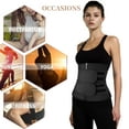 thumbnail image 5 of QRIC Neoprene Sweat Waist Trainer for Women Double Belt Workout Corset Waist Cincher Sauna Trimmer Shaper Zipper (S-3XL), 5 of 6