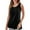 Black, variant on lmcalzta Plus Size Womens Pajama Tank Tops Crew Neck Sleeveless Tshirts Homewear Lounge Tank Shirts