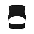 thumbnail image 5 of MRULIC tank top for women Women's Sexy Fashion Sleeveless Deep V-Neck Hollow Out Tight Tank Tops Womens tank tops Black + S, 5 of 8