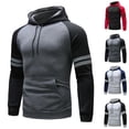 thumbnail image 4 of Gerichy Mens Diamond Quilted Hoodies Casual Hooded Sweatshirts Long Sleeve Pullover Black,3XL, 4 of 5