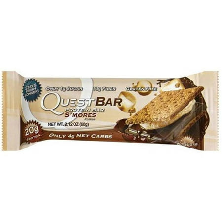 Quest Bar S'Mores Protein Bar, 2,12 oz (paquet de 12)