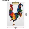 thumbnail image 3 of FMSHPON Colorful Rooster Clipboard Hardboard Wood Nursing Clip Board and Pull for Standard A4 Letter 13x9 inches, 3 of 8