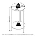 thumbnail image 4 of Pemberly Row 2-Tier Modern Tall Round Side End Table with Sturdy White/Black, 4 of 5