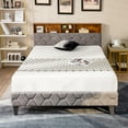 thumbnail image 3 of Costway Queen Bed Frame Upholstered Platform Mattress Foundation with Storage Headboard, 3 of 9