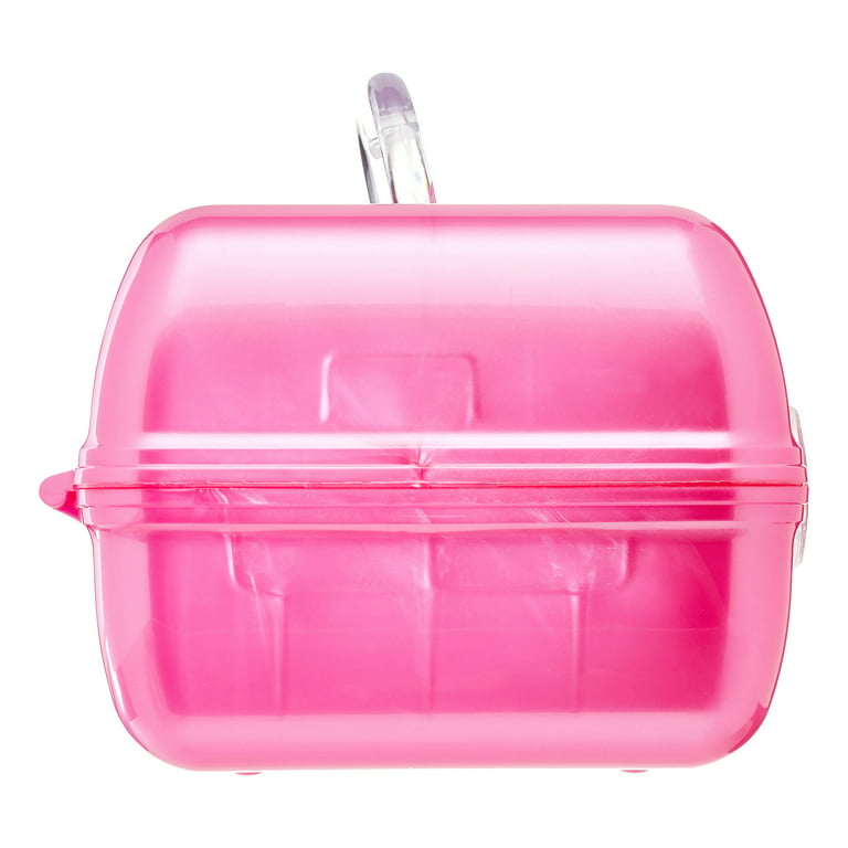Caboodles On-The-Go Girl Makeup Box, Pink on Yellow, Hard Plastic Makeup  Organizer Box, Built-In Mirror, Secure Latch for Safe Travel, Spacious