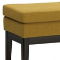 thumbnail image 4 of Simpli Home Carlson 45 inch Wide Mid Century Ottoman Bench in Marigold Woven Fabric, 4 of 11