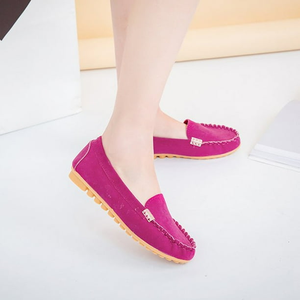 Zapatos sencillos de manga informal para mujer, zapatos de enfermera planos con fondo de tendón de res para mujeres embarazadas Wmkox8yii FOPL1888